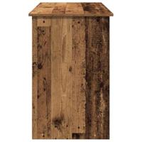 Bureau 102x50x75 cm bewerkt hout oud houtkleurig - thumbnail
