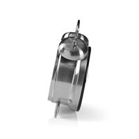 Ouderwetse analoge wekker zilver - thumbnail