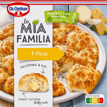 Dr. Oetker La Mia Familia 4Cheese Pizza Breekbrood 480 g bij Jumbo Dr. Oetker La Mia Familia 4Cheese Pizza Breekbrood 480 g bij Jumbo