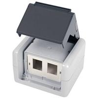 Telegärtner RJ45 Outlet IP44 AP Grey - thumbnail