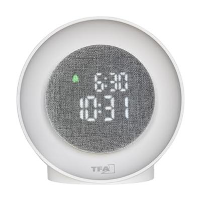 TFA Dostmann 60.2047.02 Daglichtwekker Kwarts Wit Alarmtijden 1 Sfeerverlichting