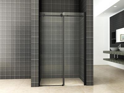 Nisdeur Wiesbaden Schuifbaar 2-Delig 120x200 cm 8 mm Nano Coating Mat Zwart