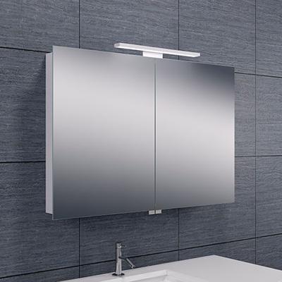 Wiesbaden Luxe spiegelkast +Led verlichting 90x60x14 cm