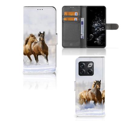OnePlus 10T | Telefoonhoesje | Met pasjeshouder | Paarden OnePlus 10T | Telefoonhoesje | Met pasjeshouder | Paarden