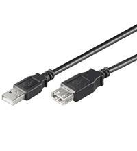 Wentronic USB 2.0 verlenging (A-stekker op A-aansluiting) zwart 5 m