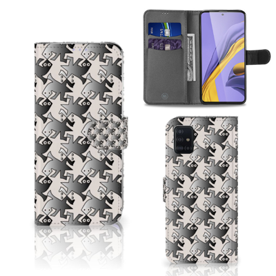 Samsung Galaxy A51 | Telefoonhoesje | Met pasjeshouder | Salamander Grey