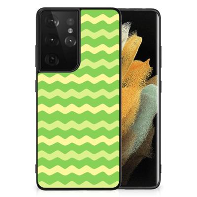 Samsung Galaxy S21 Ultra Back Case Waves Green