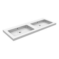 Wiesbaden keramische dub.meubelwastafel 120x46 zond. kr.gaten - thumbnail