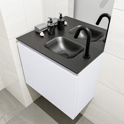 MONDIAZ OLAN 60cm toiletmeubel cale. LEX wastafel urban rechts 1 kraangat