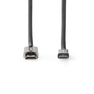High Speed HDMI-Kabel met Ethernet | HDMI-Mini HDMI | Gun Metal Grey | 2m |