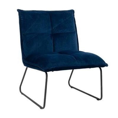 Bronx71 Velvet fauteuil Malaga donkerblauw Bronx71 Velvet fauteuil Malaga donkerblauw