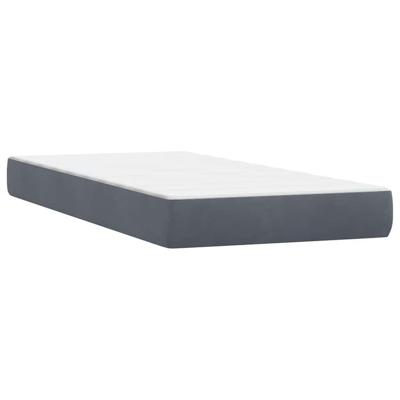Boxspring met matras fluweel donkergrijs 180x210 cm