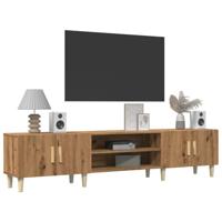 Tv-meubel 180x31,5x40 cm bewerkt hout artisanaal eikenkleurig - thumbnail
