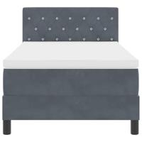 Boxspringbed met matras en LED fluweel donkergrijs 90x190 cm - thumbnail