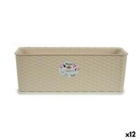 Plantenbak Stefanplast Beige Plastic 17,5 x 16 x 48,5 cm (12 Stuks) - thumbnail