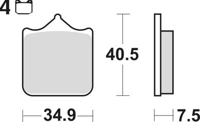 TRW remblokken "mcb 721 brake pad mcb 721 trq sint.metal racing