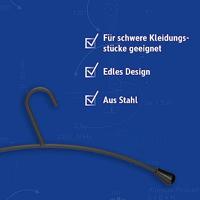 Kledinghanger maul metaal 460x190mm zwart 5 stuks - thumbnail