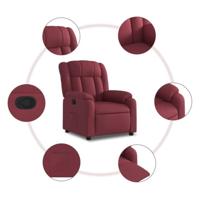 Fauteuil verstelbaar stof wijnrood - thumbnail