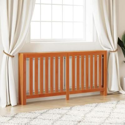 Radiatorombouw 169x19x84 cm massief grenenhout wasbruin