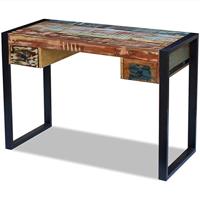 Bureau massief gerecycled hout - thumbnail