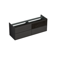 Onderkast Forzalaqua Reno 2.0 160x51x60 Cm 4 Lades Softclose Eiken Black Oiled - thumbnail