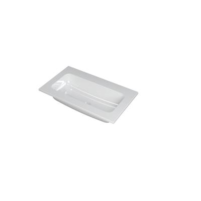 INK Faktor Wastafel Polystone Centraal Zonder Kraangat - 800x450x15 mm - Glans Wit