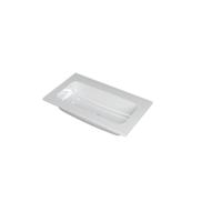 INK Faktor Wastafel Polystone Centraal Zonder Kraangat - 800x450x15 mm - Glans Wit - thumbnail
