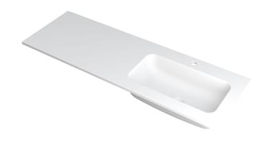INK Wastafel Faktor polystone rechts met 1 kraangat 140 cm x 45 cm x 1,5 cm Mat wit 3407238