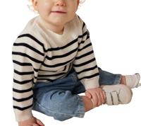 Gebreide trui PETIT BATEAU blauw, gestreept - thumbnail