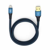 Oehlbach 9321 USB-kabel USB 2.0 USB-A stekker, Apple Lightning stekker 0.50 m Blauw, Zwart Vergulde steekcontacten - thumbnail