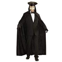 Fluwelen lange zwarte cape 150cm - thumbnail