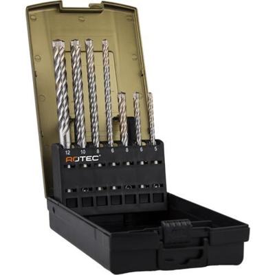 Rotec 7 dlg. kunststof Cassette SDS+ Hamerborenset Zentro 4 snijder - 900.1011K - 900.1011K