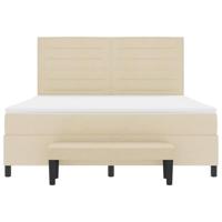 Boxspringbed met matras met hoofdeinde Crème 180 x 200 cm Stof - thumbnail