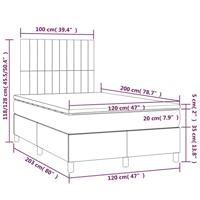 Boxspring met matras stof blauw 120x200 cm - thumbnail