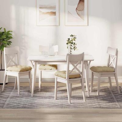 VidaXL Zitkussens 4 pcs crème 45 x 45 x 12 cm stof