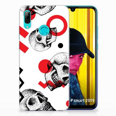 Silicone Back Case Huawei P Smart 2019 Skull Red Silicone Back Case Huawei P Smart 2019 Skull Red