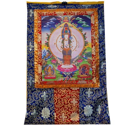 Thangka Reproductie - Chenresig 1000 armen Thangka Reproductie - Chenresig 1000 armen
