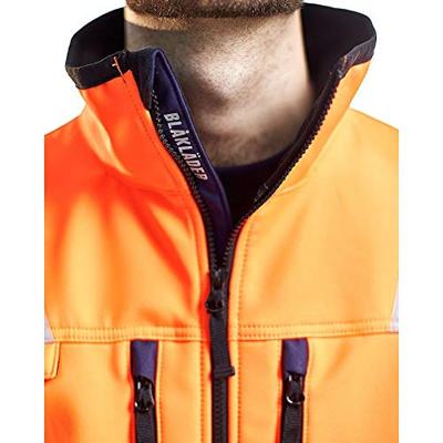 Blåkläder Softshell jack High-Vis 49002517 | High Vis Oranje/Marineblauw | Maat XXL - 7330509445983