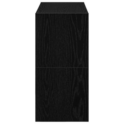 VidaXL Schoenenrekken 2 st stapelbaar 60x30x30,5 cm zwart eikenkleurig