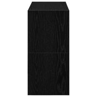 VidaXL Schoenenrekken 2 st stapelbaar 60x30x30,5 cm zwart eikenkleurig - thumbnail