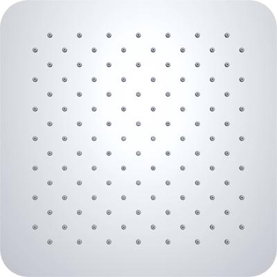 Saqu Cubo Rounded hoofddouche vierkant 30cm geborsteld staal