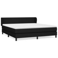 Boxspring met matras stof zwart 180x200 cm - thumbnail