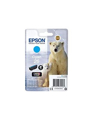 Epson Inktcartridge 26 Origineel Cyaan C 13 T 26124012 Epson Inktcartridge 26 Origineel Cyaan C 13 T 26124012