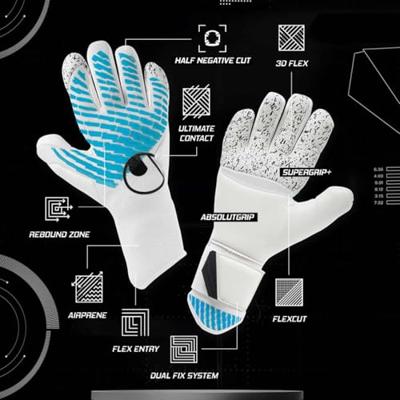 Uhlsport FM Cybertec Flex HN Keepershandschoenen Wit Felblauw Zwart - thumbnail