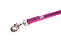 Antislip Hondenriem - 20mm x 1,8m - Met handvat & O-ring - Roze - thumbnail