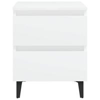 Nachtkastjes 2 st 40x35x50 cm spaanplaat wit - thumbnail