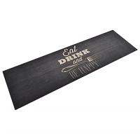 VidaXL Keukenmat wasbaar keukenprint 60x180 cm fluweel zwart - thumbnail