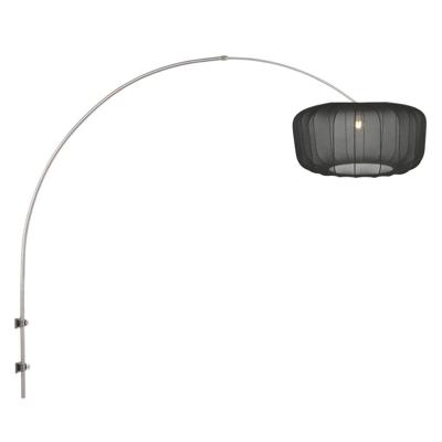 Steinhauer WandlampVela Lino metaal grijs met zwarte kap - 4403ST