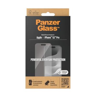 PanzerGlass ® Screen Protector iPhone 15 Pro | Classic Fit