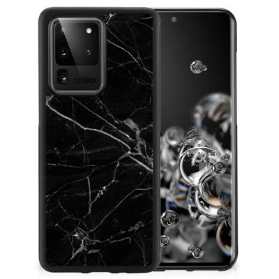 Samsung Galaxy S20 Ultra Gripcase Marmer Zwart - Origineel Cadeau Vader